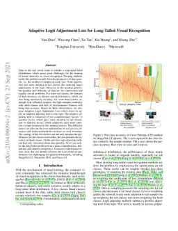 Adaptive Logit Adjustment Loss for Long-Tailed Visual Recognition