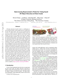 Back-tracing Representative Points for Voting-based 3D Object Detection
  in Point Clouds