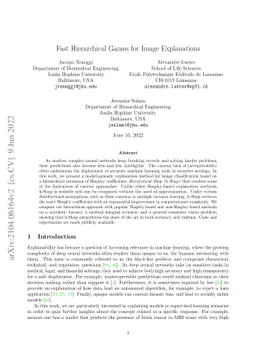 Fast Hierarchical Games for Image Explanations