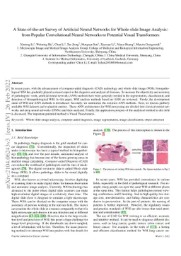 A State-of-the-art Survey of Artificial Neural Networks for Whole-slide
  Image Analysis:from Popular Convolutional Neural Networks to Potential Visual
  Transformers