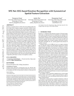 SFE-Net: EEG-based Emotion Recognition with Symmetrical Spatial Feature
  Extraction
