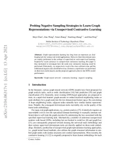 Probing Negative Sampling Strategies to Learn GraphRepresentations via
  Unsupervised Contrastive Learning