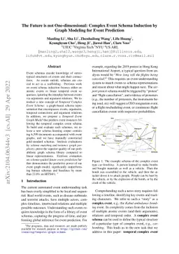 The Future is not One-dimensional: Complex Event Schema Induction by
  Graph Modeling for Event Prediction