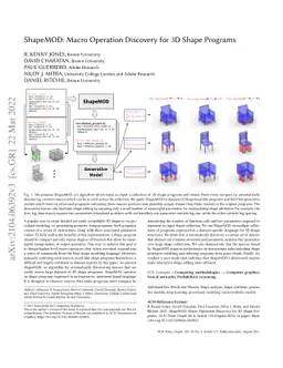 ShapeMOD: Macro Operation Discovery for 3D Shape Programs