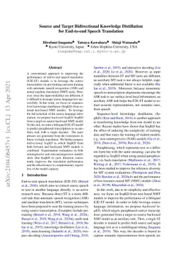 Source and Target Bidirectional Knowledge Distillation for End-to-end
  Speech Translation