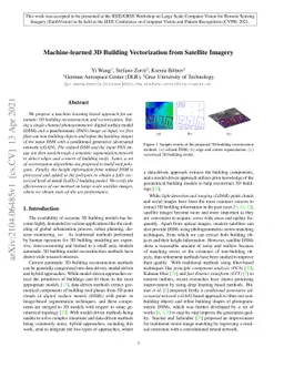 Machine-learned 3D Building Vectorization from Satellite Imagery