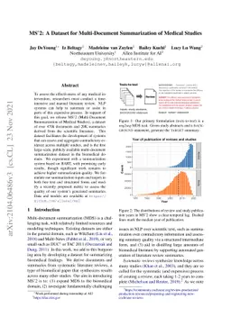 MS2: Multi-Document Summarization of Medical Studies