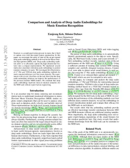 Comparison and Analysis of Deep Audio Embeddings for Music Emotion
  Recognition