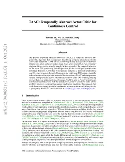 TAAC: Temporally Abstract Actor-Critic for Continuous Control