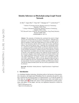 Identity Inference on Blockchain using Graph Neural Network