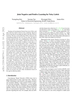 Joint Negative and Positive Learning for Noisy Labels