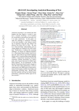 AR-LSAT: Investigating Analytical Reasoning of Text