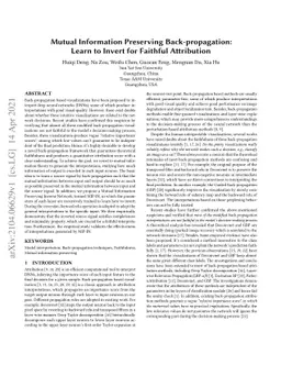 Mutual Information Preserving Back-propagation: Learn to Invert for
  Faithful Attribution