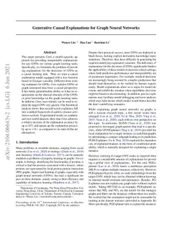 Generative Causal Explanations for Graph Neural Networks