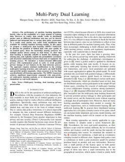 Multi-Party Dual Learning