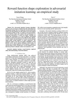 Reward function shape exploration in adversarial imitation learning: an
  empirical study