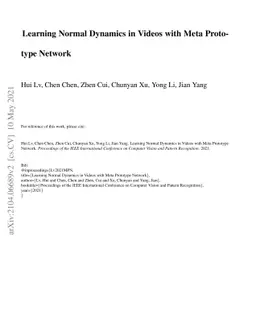 Learning Normal Dynamics in Videos with Meta Prototype Network