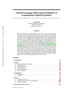 Natural-Language Multi-Agent Simulations of Argumentative Opinion
  Dynamics