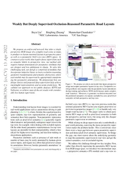 Weakly But Deeply Supervised Occlusion-Reasoned Parametric Road Layouts