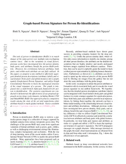 Graph-based Person Signature for Person Re-Identifications