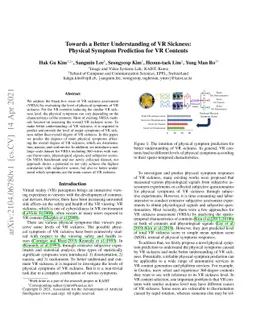 Towards a Better Understanding of VR Sickness: Physical Symptom
  Prediction for VR Contents