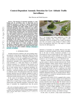 Context-Dependent Anomaly Detection for Low Altitude Traffic
  Surveillance