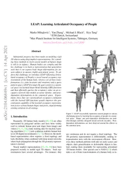 LEAP: Learning Articulated Occupancy of People