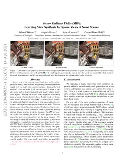 Stereo Radiance Fields (SRF): Learning View Synthesis for Sparse Views
  of Novel Scenes