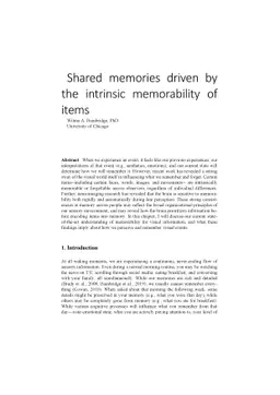 Shared memories driven by the intrinsic memorability of items