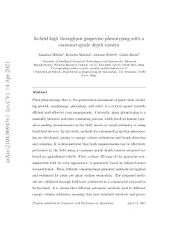 In-field high throughput grapevine phenotyping with a consumer-grade
  depth camera