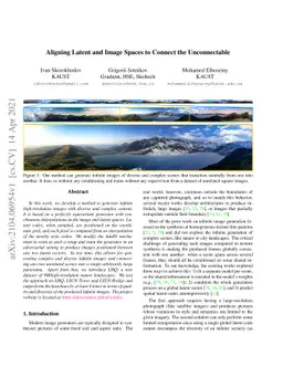 Aligning Latent and Image Spaces to Connect the Unconnectable