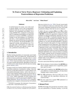 To Trust or Not to Trust a Regressor: Estimating and Explaining
  Trustworthiness of Regression Predictions