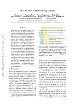 IGA : An Intent-Guided Authoring Assistant