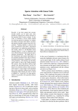 Sparse Attention with Linear Units