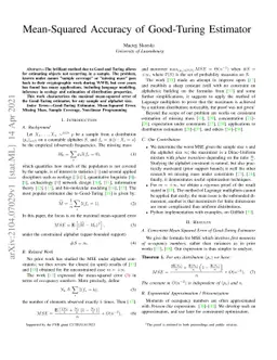 Mean-Squared Accuracy of Good-Turing Estimator