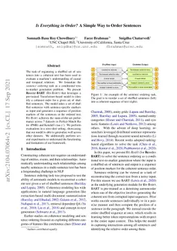 Is Everything in Order? A Simple Way to Order Sentences