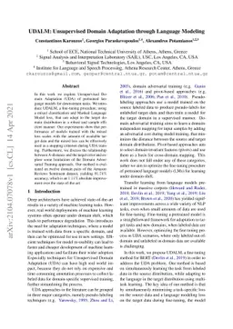 UDALM: Unsupervised Domain Adaptation through Language Modeling