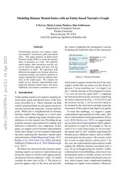 Modeling Human Mental States with an Entity-based Narrative Graph