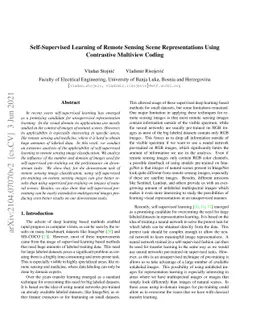 Self-Supervised Learning of Remote Sensing Scene Representations Using
  Contrastive Multiview Coding