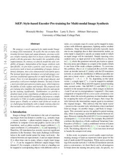 StEP: Style-based Encoder Pre-training for Multi-modal Image Synthesis