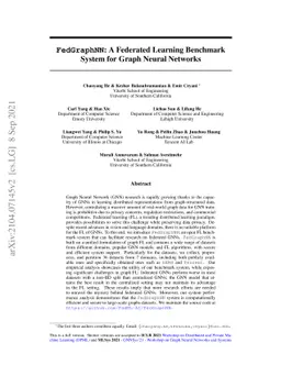 FedGraphNN: A Federated Learning System and Benchmark for Graph Neural
  Networks