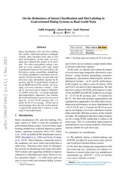On the Robustness of Intent Classification and Slot Labeling in
  Goal-oriented Dialog Systems to Real-world Noise