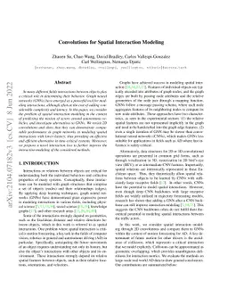 Convolutions for Spatial Interaction Modeling