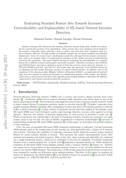 Evaluating Standard Feature Sets Towards Increased Generalisability and
  Explainability of ML-based Network Intrusion Detection
