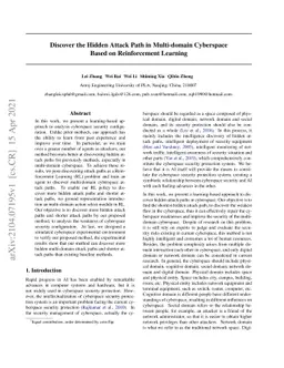 Discover the Hidden Attack Path in Multi-domain Cyberspace Based on
  Reinforcement Learning