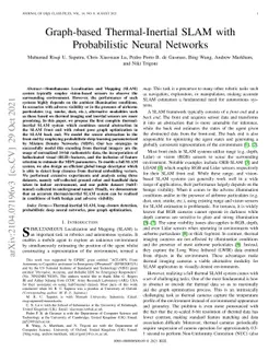 Graph-based Thermal-Inertial SLAM with Probabilistic Neural Networks