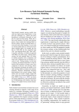 Low-Resource Task-Oriented Semantic Parsing via Intrinsic Modeling