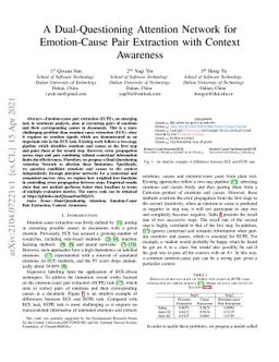 A Dual-Questioning Attention Network for Emotion-Cause Pair Extraction
  with Context Awareness