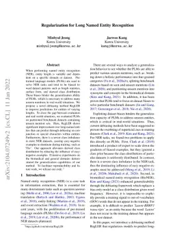 Regularization for Long Named Entity Recognition