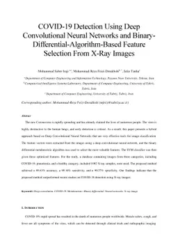 COVID-19 detection using deep convolutional neural networks and
  binary-differential-algorithm-based feature selection on X-ray images
